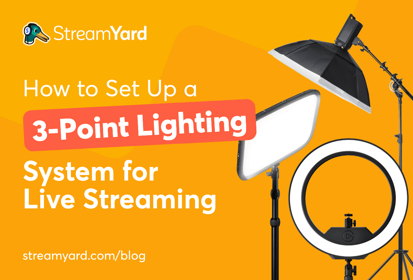Learn how to set up a three-point lighting system for your next live stream or recorded video with this easy-to-follow, step-by-step guide.