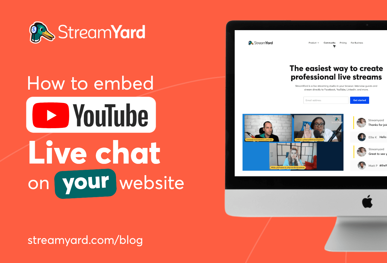 Improve your live stream engagement with live chat. Learn how to embed live chat from YouTube into your website or blog and leverage it for better live streams.