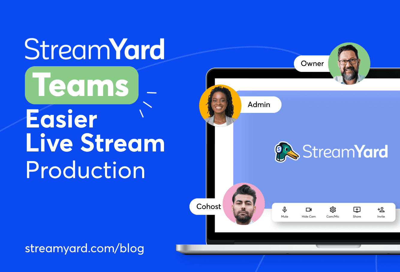 Here’s how to use StreamYard Teams to improve live stream production and make it easier to collaborate during your live stream broadcasts.