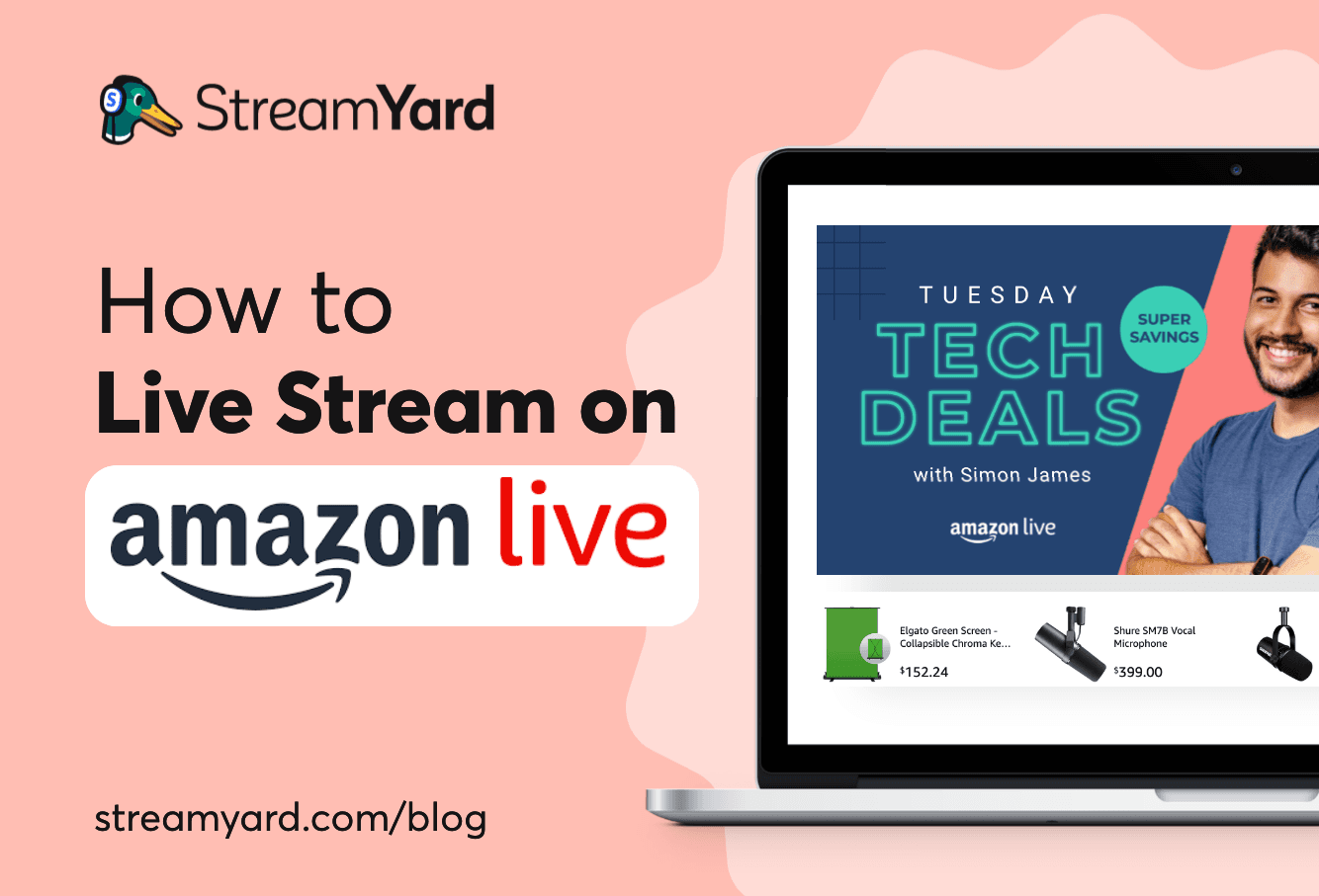 Find out how to use Amazon Live with StreamYard and leverage live shopping