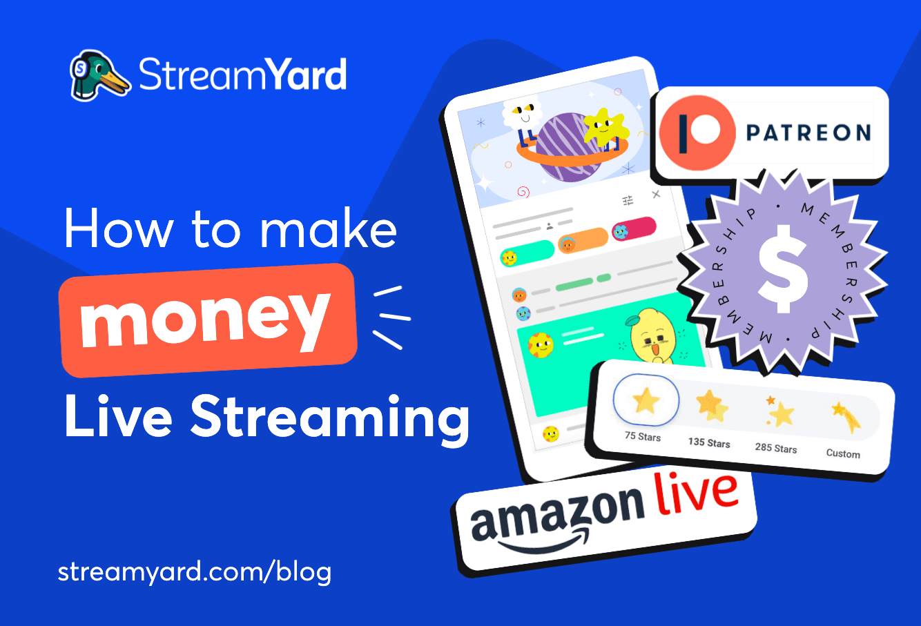 Learn ways that you can make money with live streaming, from donations to affiliate marketing, Amazon Live and more!
