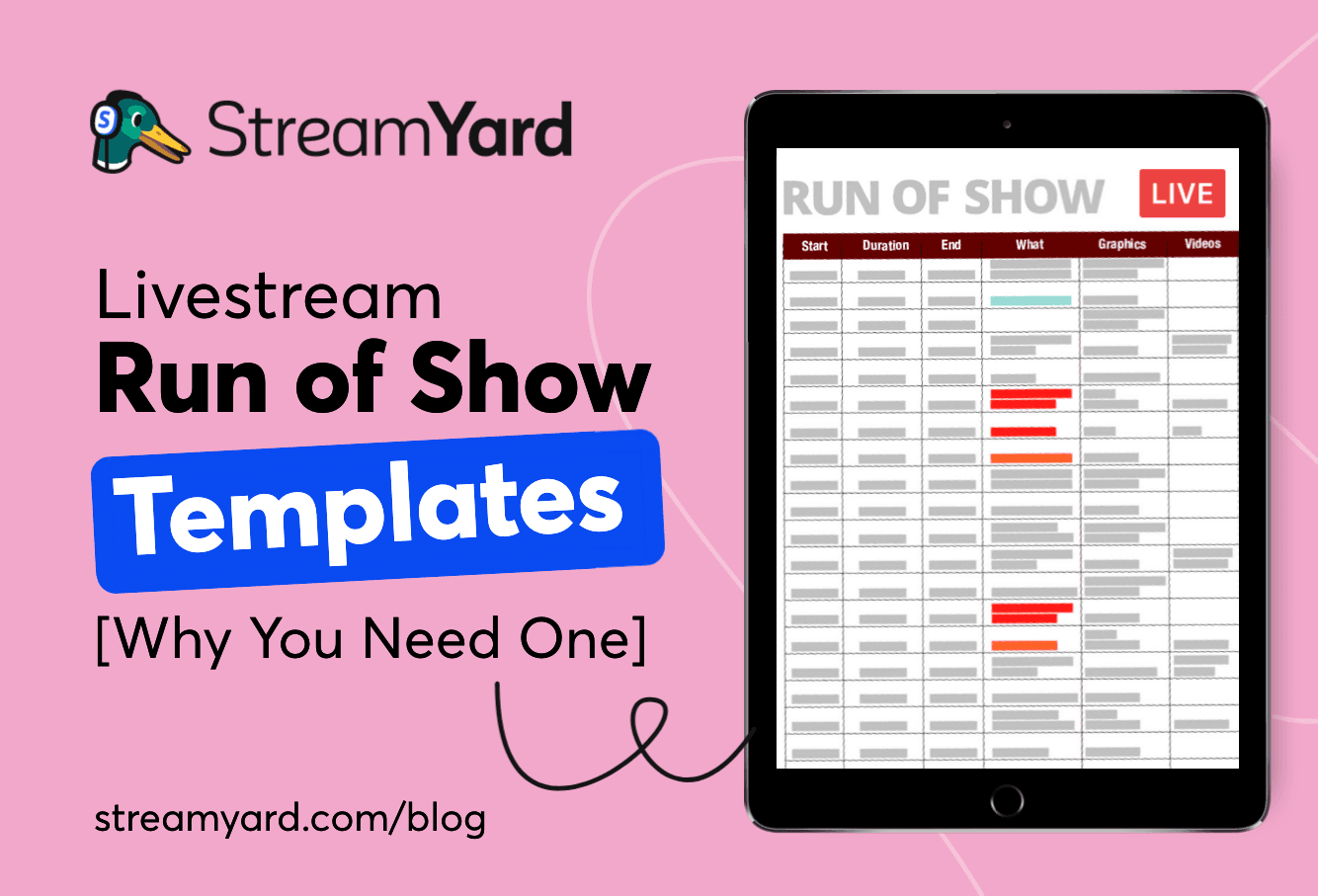 Learn how to create a run of show for your livestream production, including a free template for building an outline for your show.