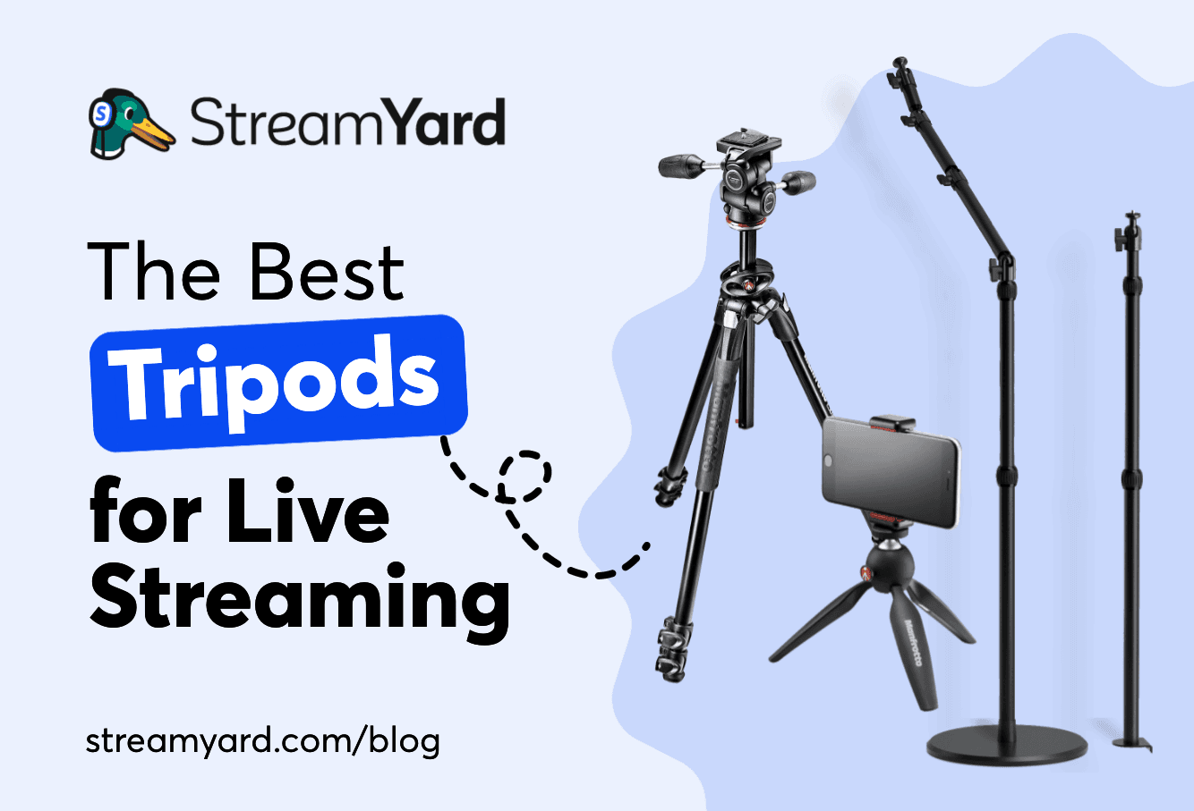 Learn about the best tripods for live streaming, to help position your DSLR or webcam at the optimal height when you're on-screen.