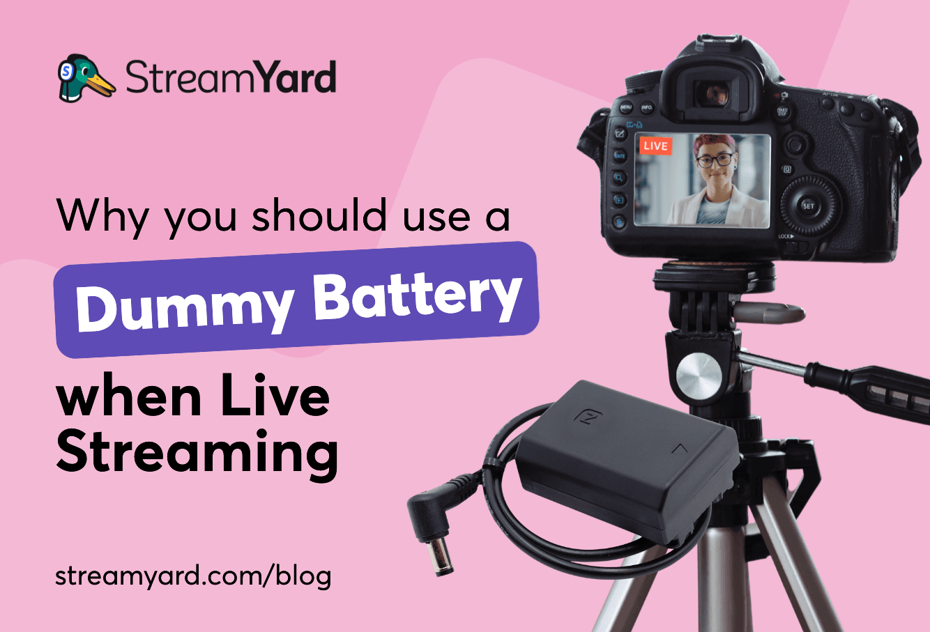Avoid having your camera overheat by investing in a dummy battery for live streaming. Check out this guide to know all about dummy batteries. 