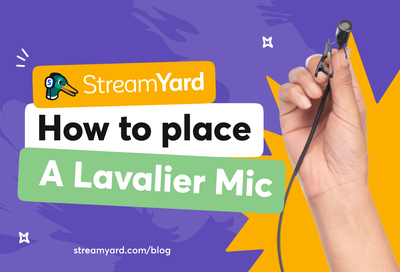 Learn how to place a lavalier mic. By positioning a lavalier microphone correctly, you can get optimal sound quality on your live streams.