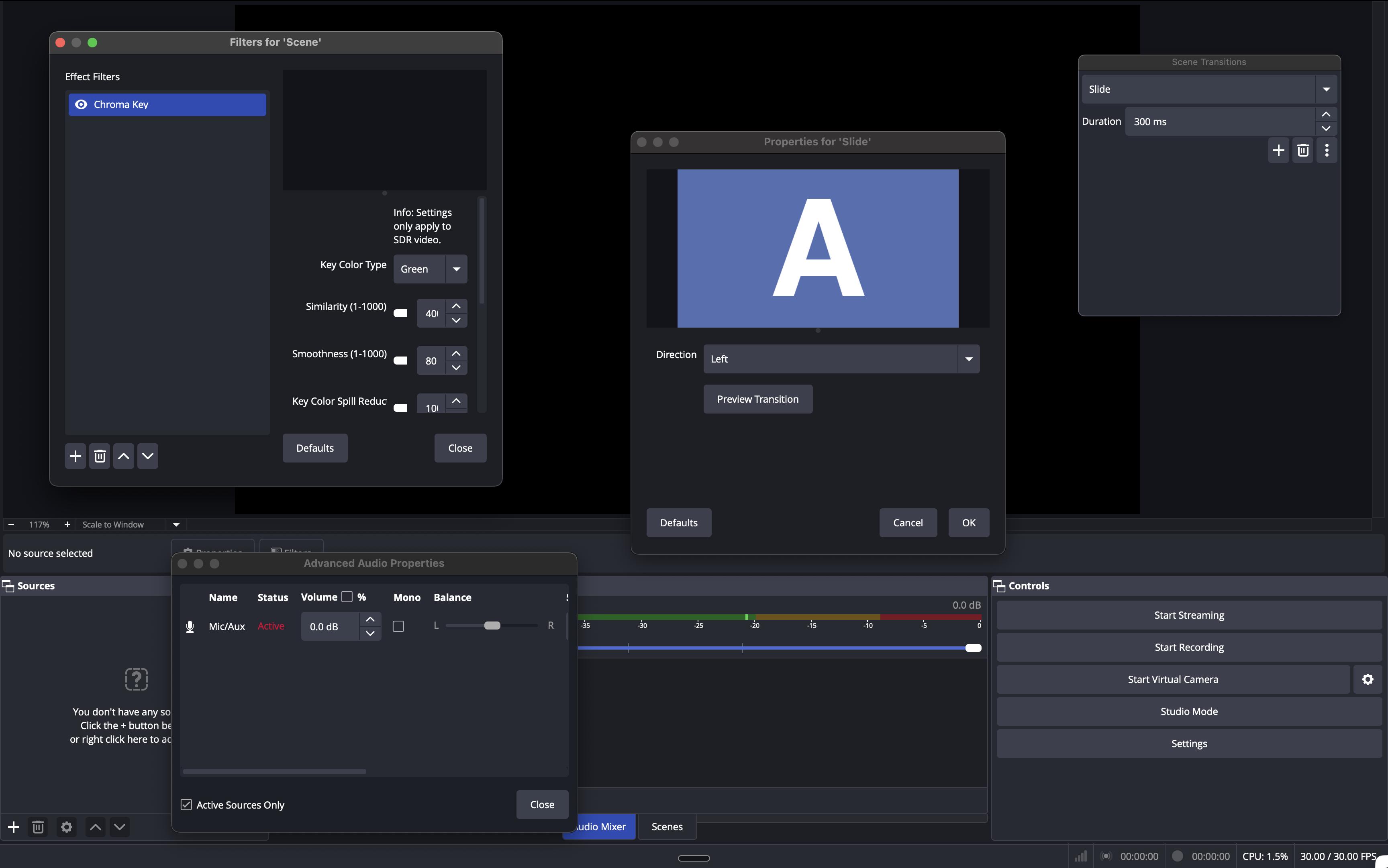 OBS Studio interface